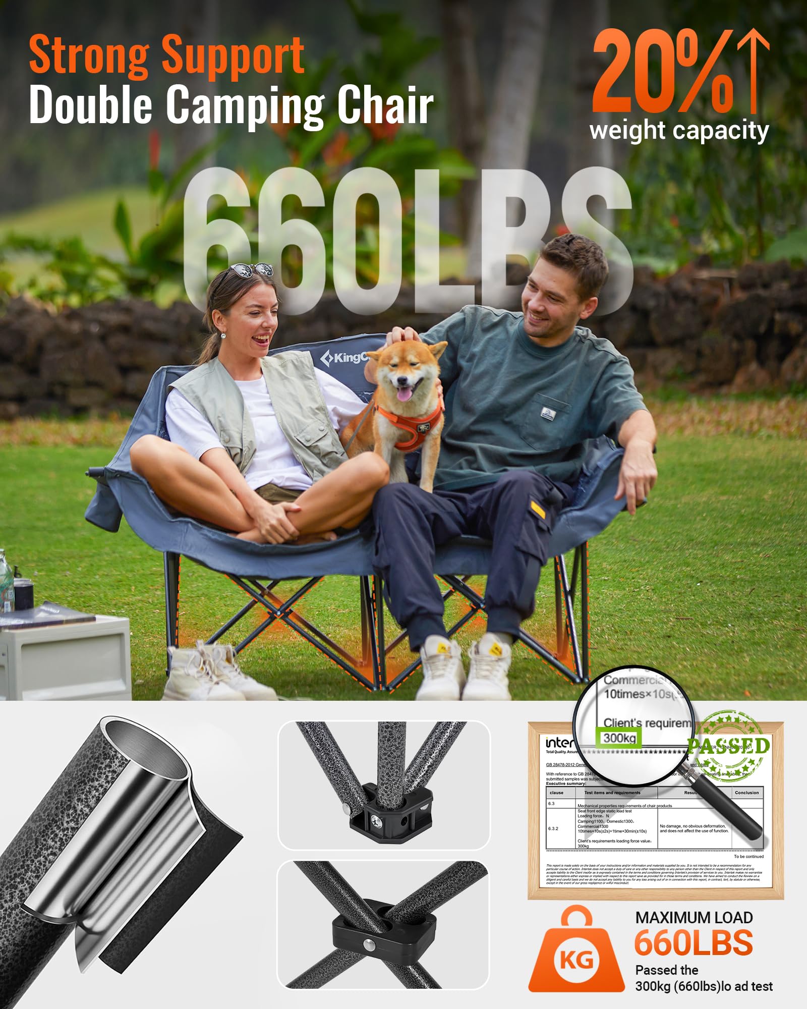 KingCamp CANNA C20 PLUS Loveseat Double Seat Chair
