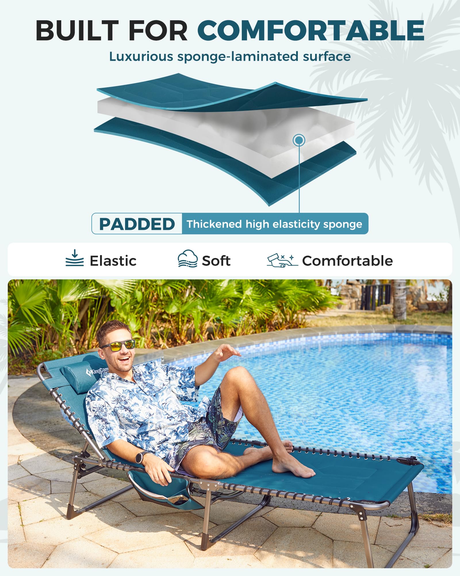 KingCamp MAGNOLIA B20 Folding Oversized Lounge Chair