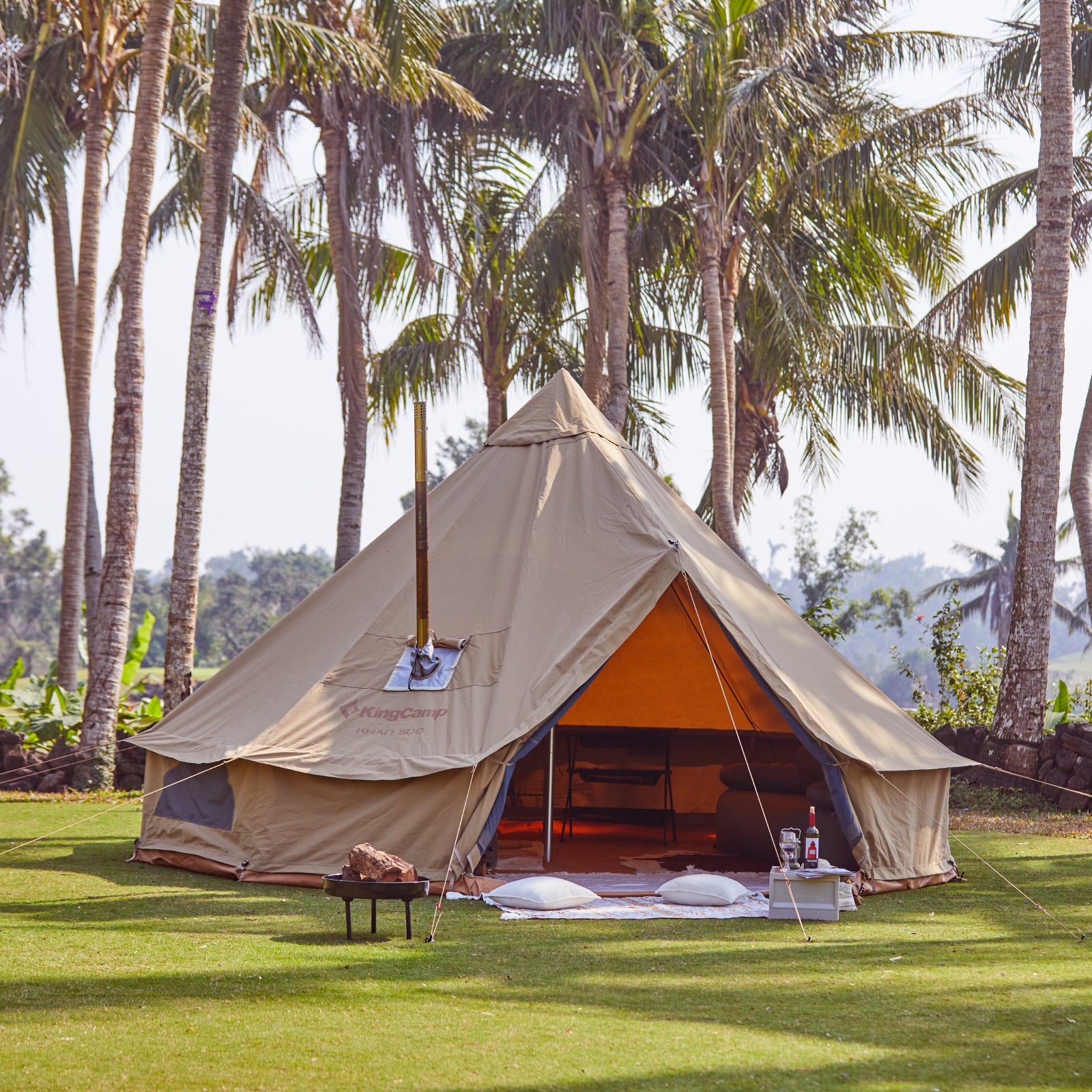 KingCamp KHAN X 340GSM TC Canvas 4-Season Bell Tent