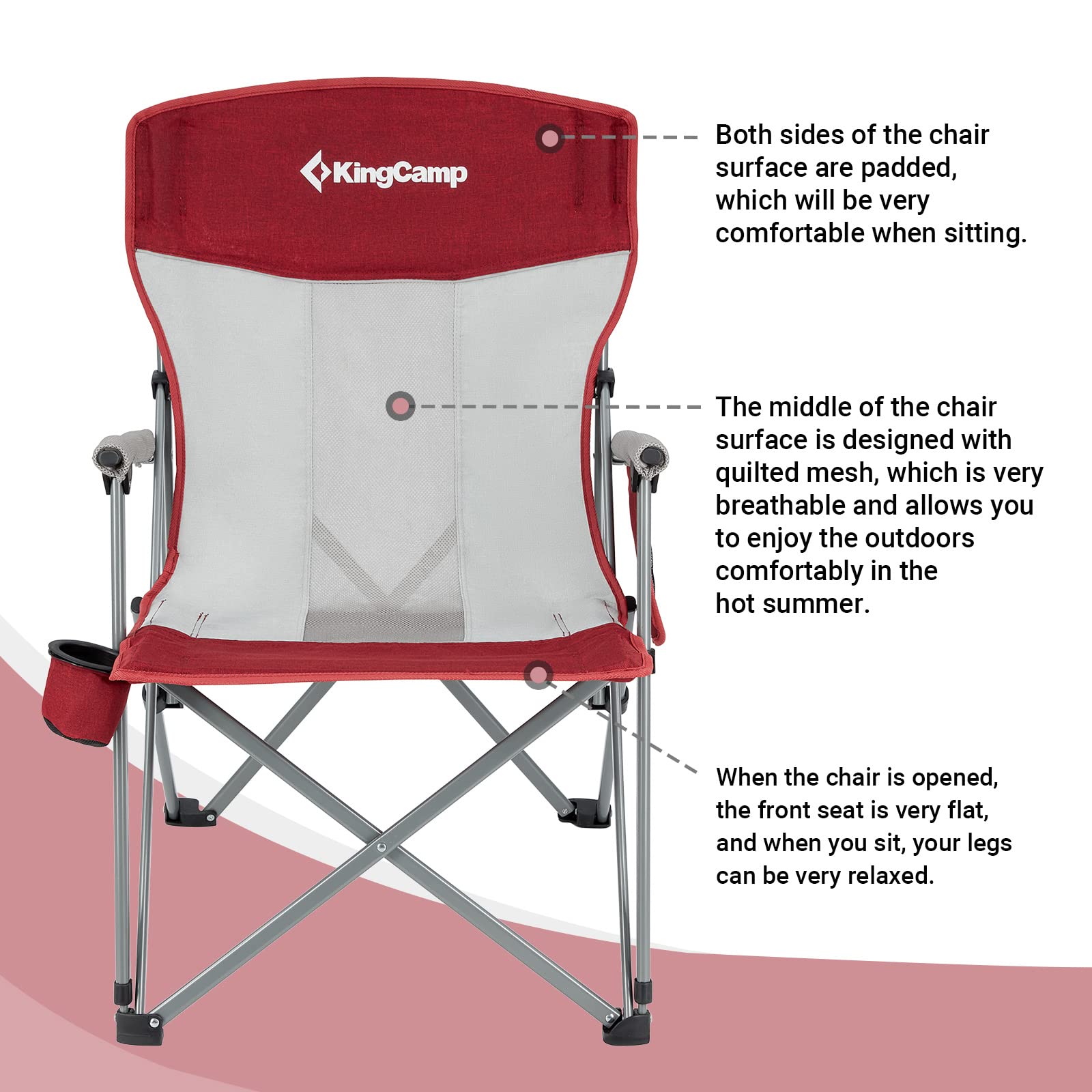 KingCamp Camping Hard Armchair Set of 2