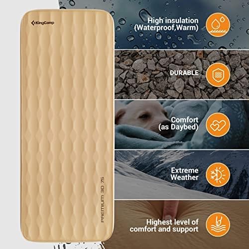 KingCamp PREMIUM 3D 7.5 Self-Inflating Double/Single Sleeping Mattress