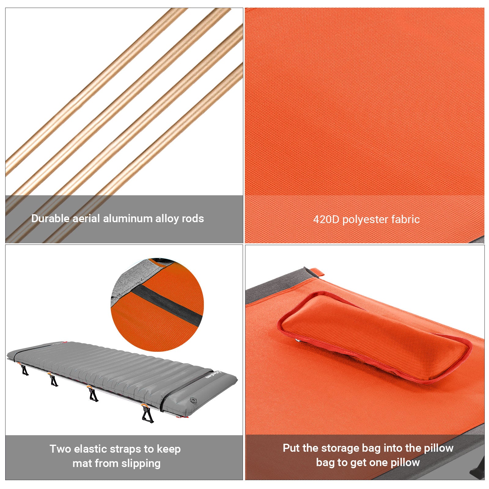 Kingcamp Ultralight Folding Camping Cot | ADI Compasso d'Oro Award 2017
