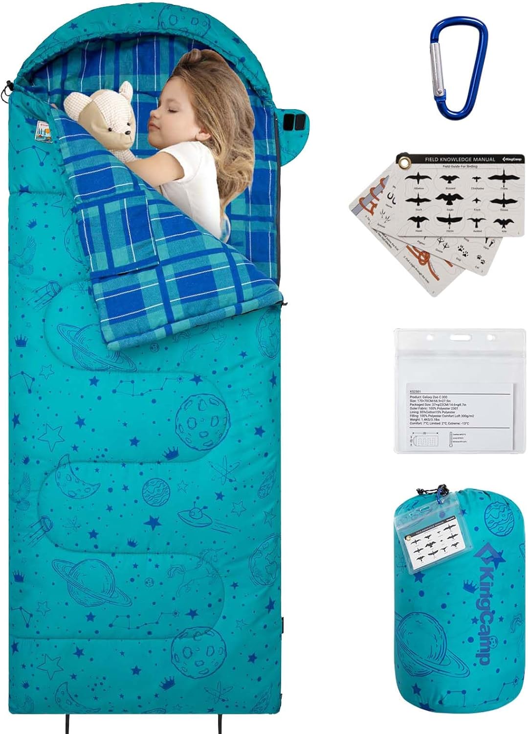 KingCamp Galaxy Zoo C 300 Flannel  Kids' Sleeping Bag