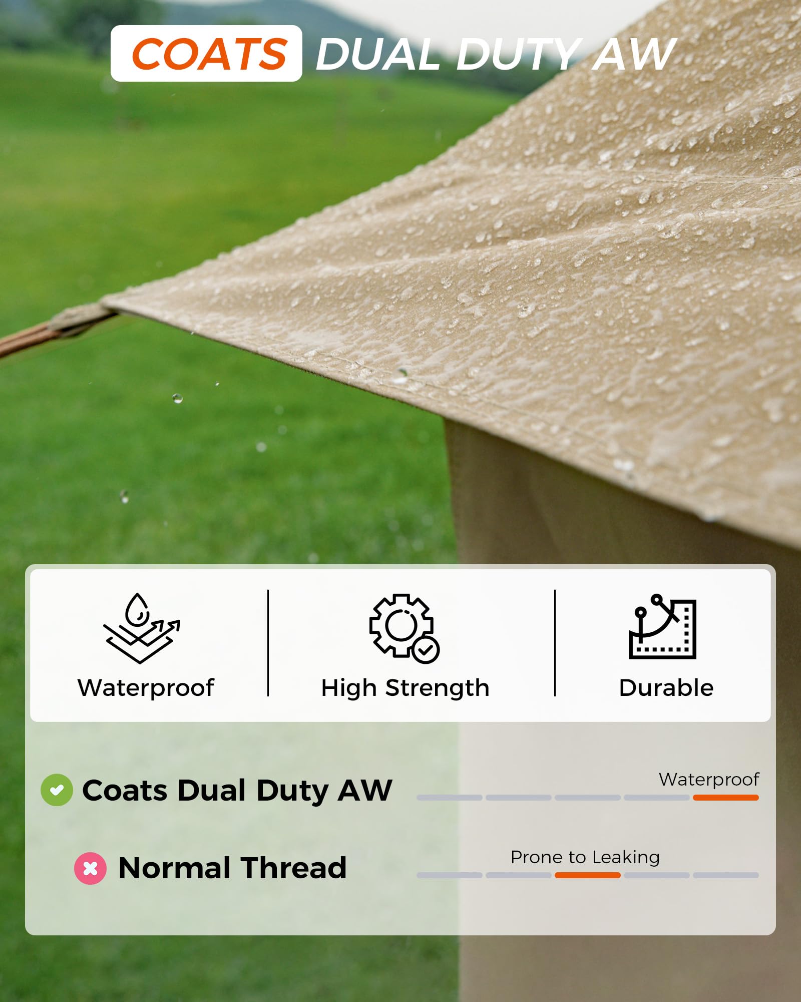 KingCamp KHAN X 340GSM TC Canvas 4-Season Bell Tent