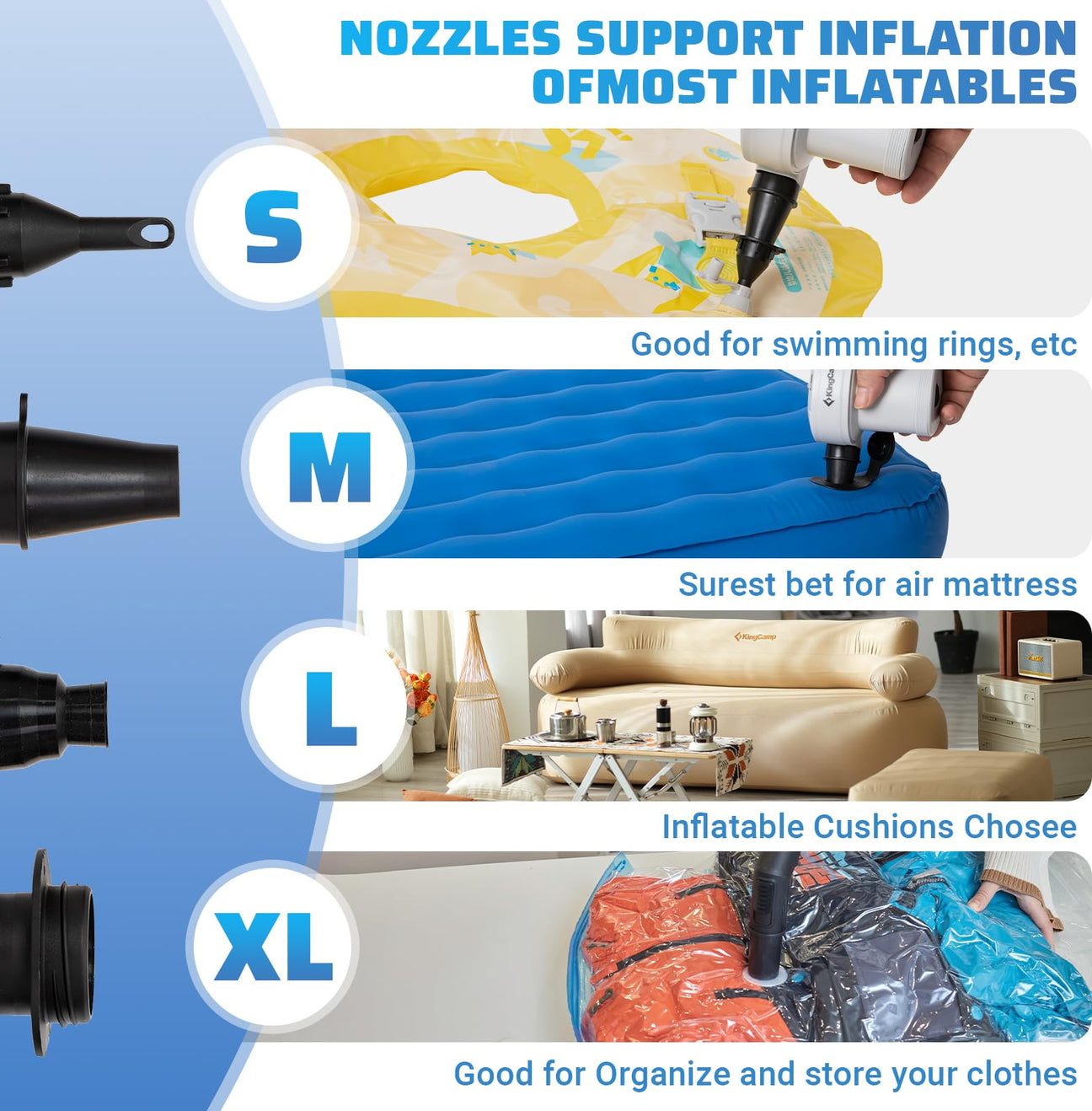 KingCamp WILD TRIANGLE Portable Air Pump for Air Mattress