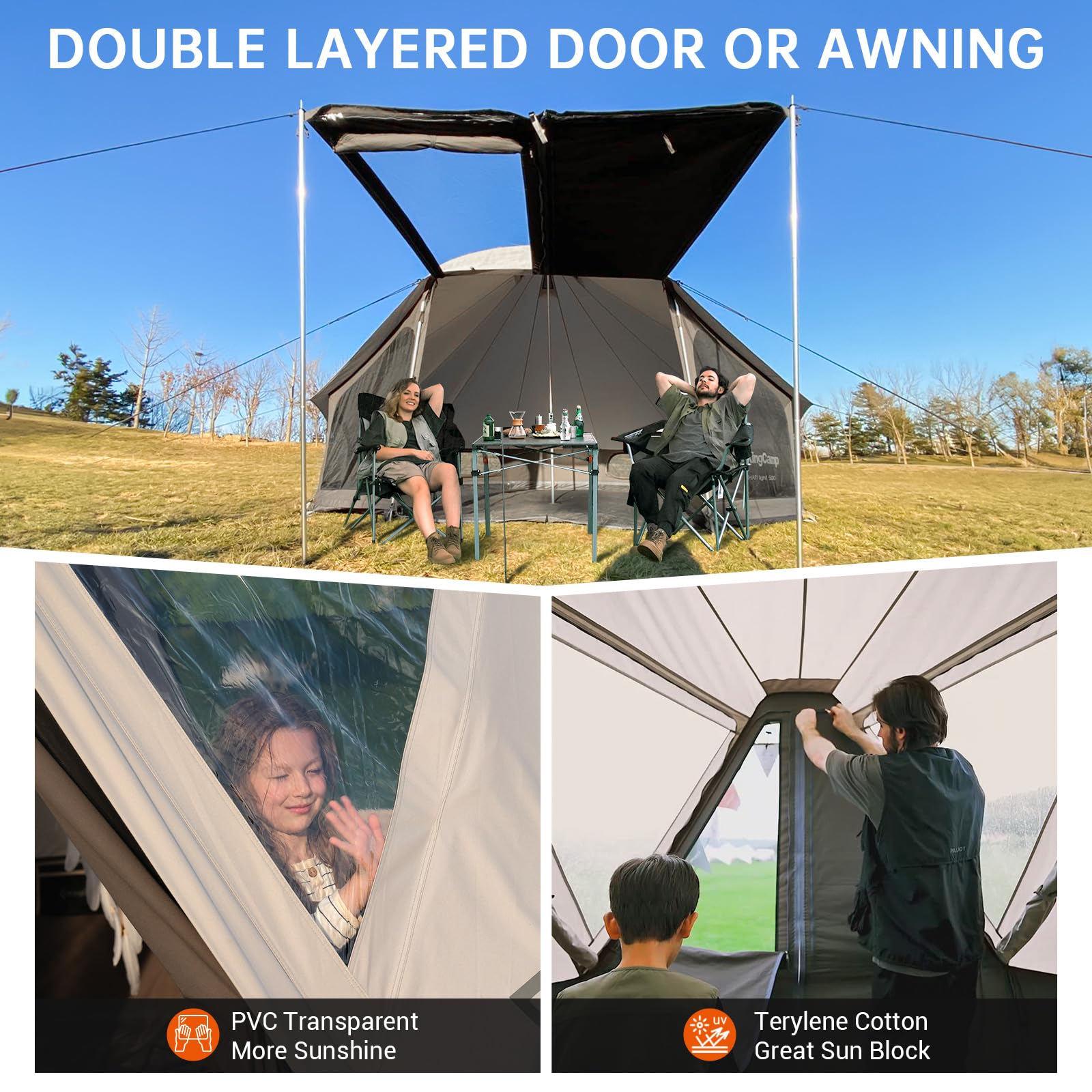 KingCamp Khan Villa 4-Season 4-6 Person Bell Tent