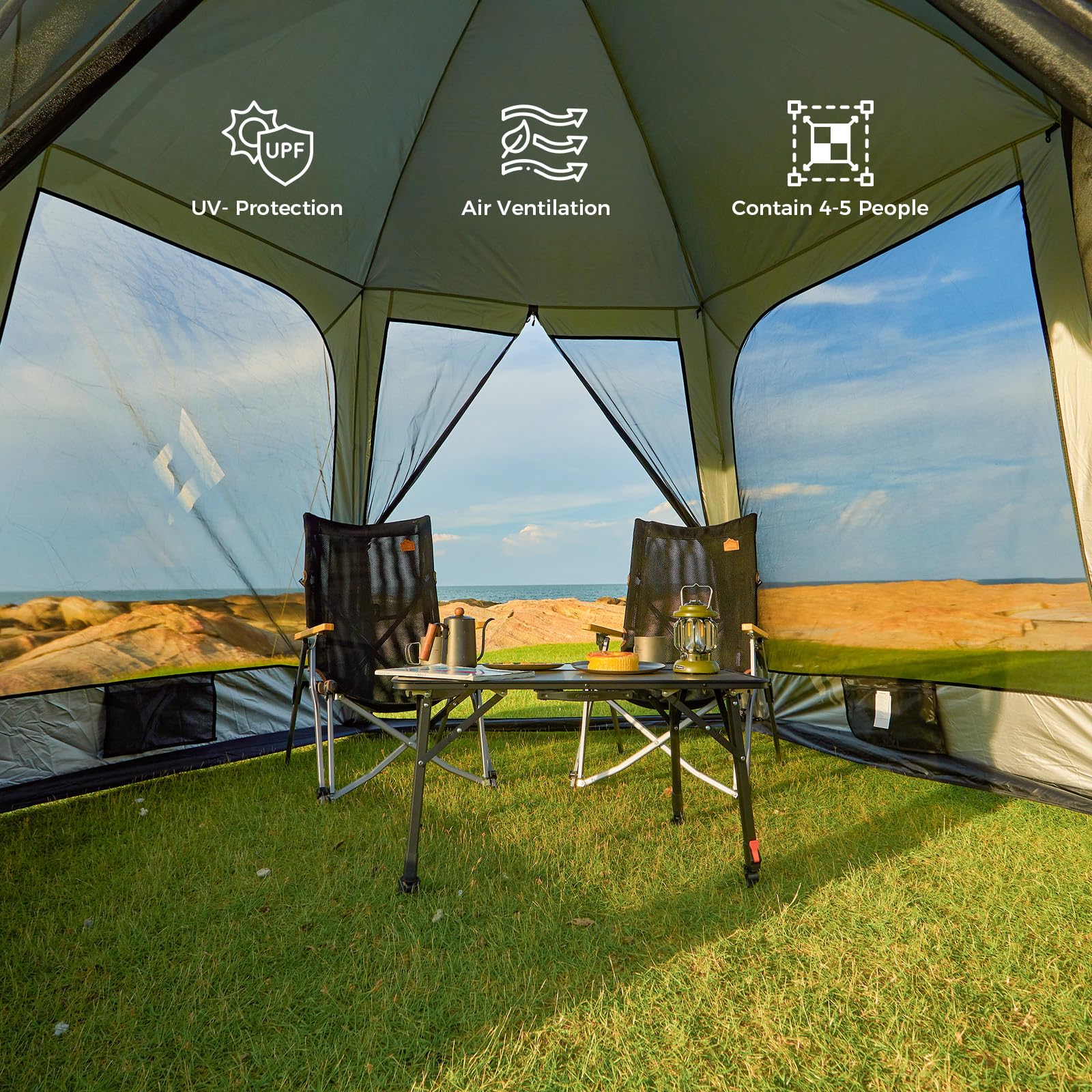 KingCamp CAIRO 12 x 12 Instant Screen Canopy Tent