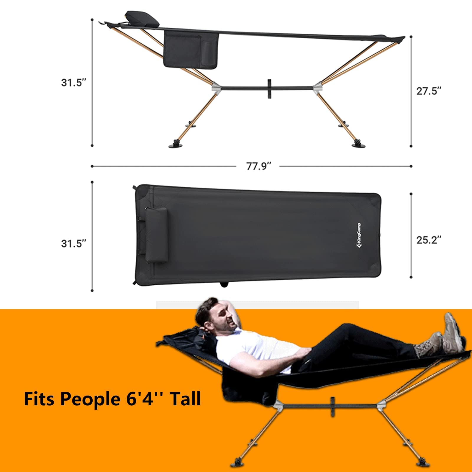 KingCamp Ultralight Folded Hammock Cot | RED DOT Award 2019