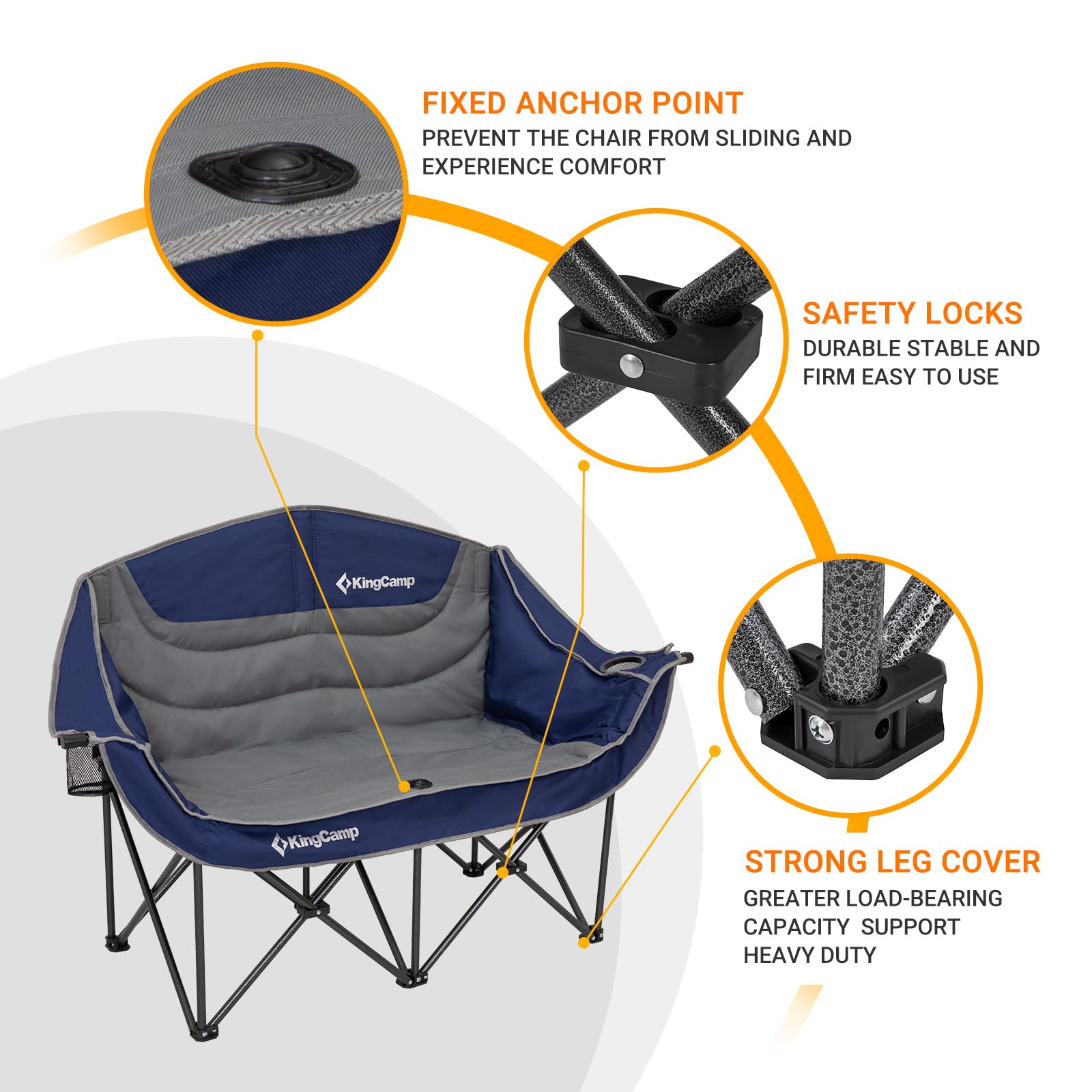 KingCamp CANNA C20 Loveseat Double Seat Chair