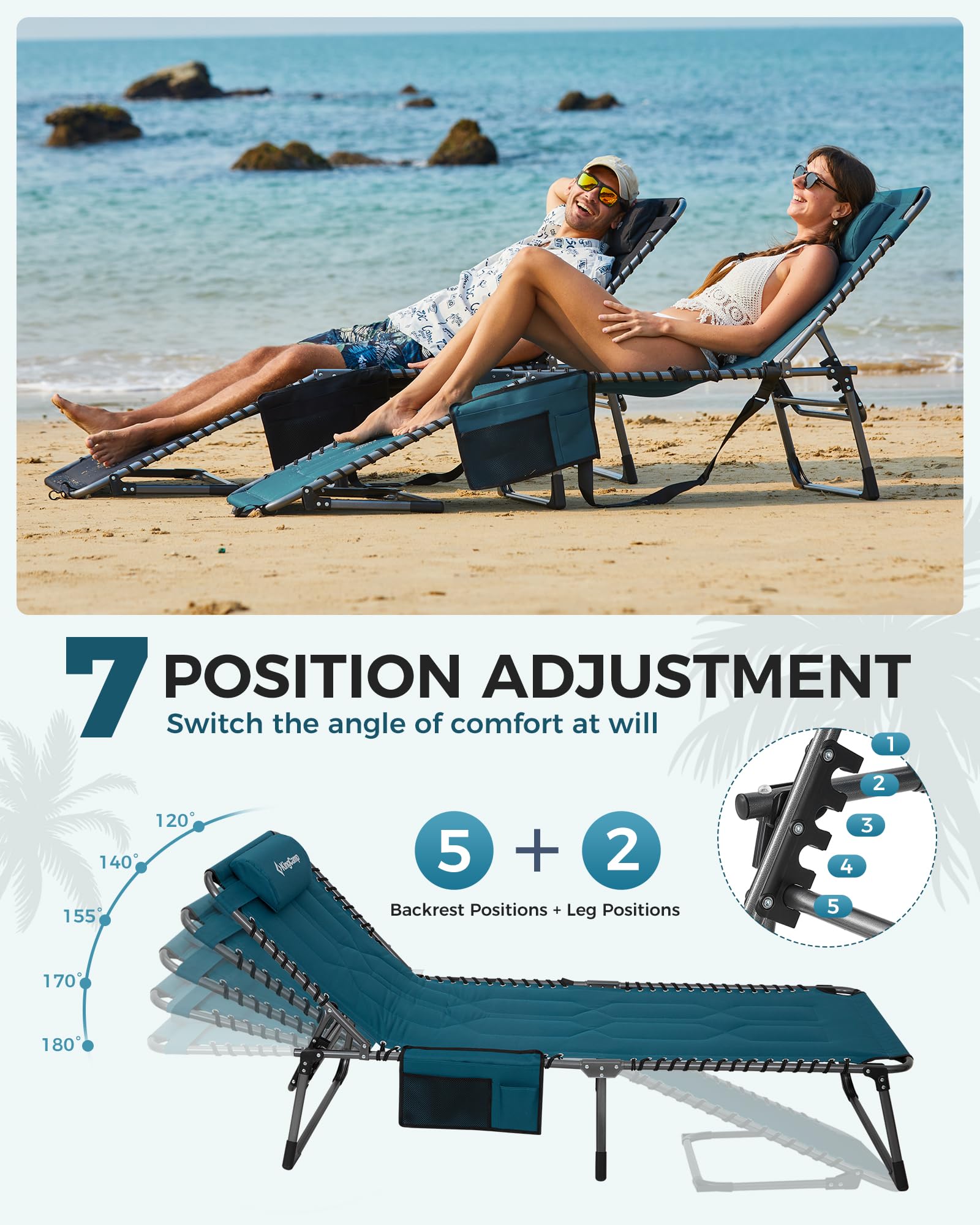 KingCamp MAGNOLIA B20 Folding Oversized Lounge Chair