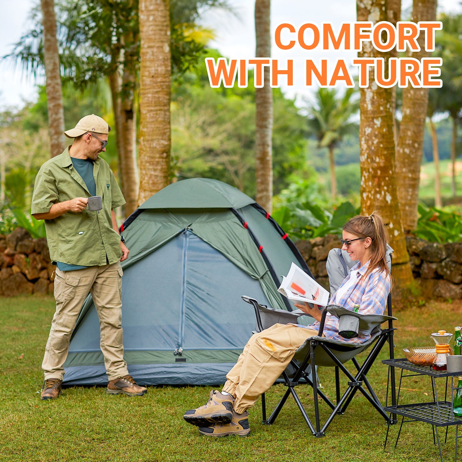 KingCamp Lumbar Support Oversized Camping Chair