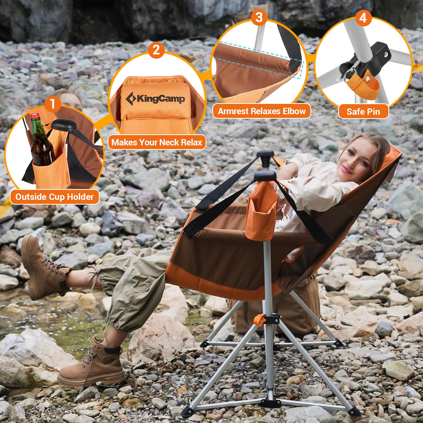 KingCamp Aluminum Alloy Swing Camping Hammock Chair