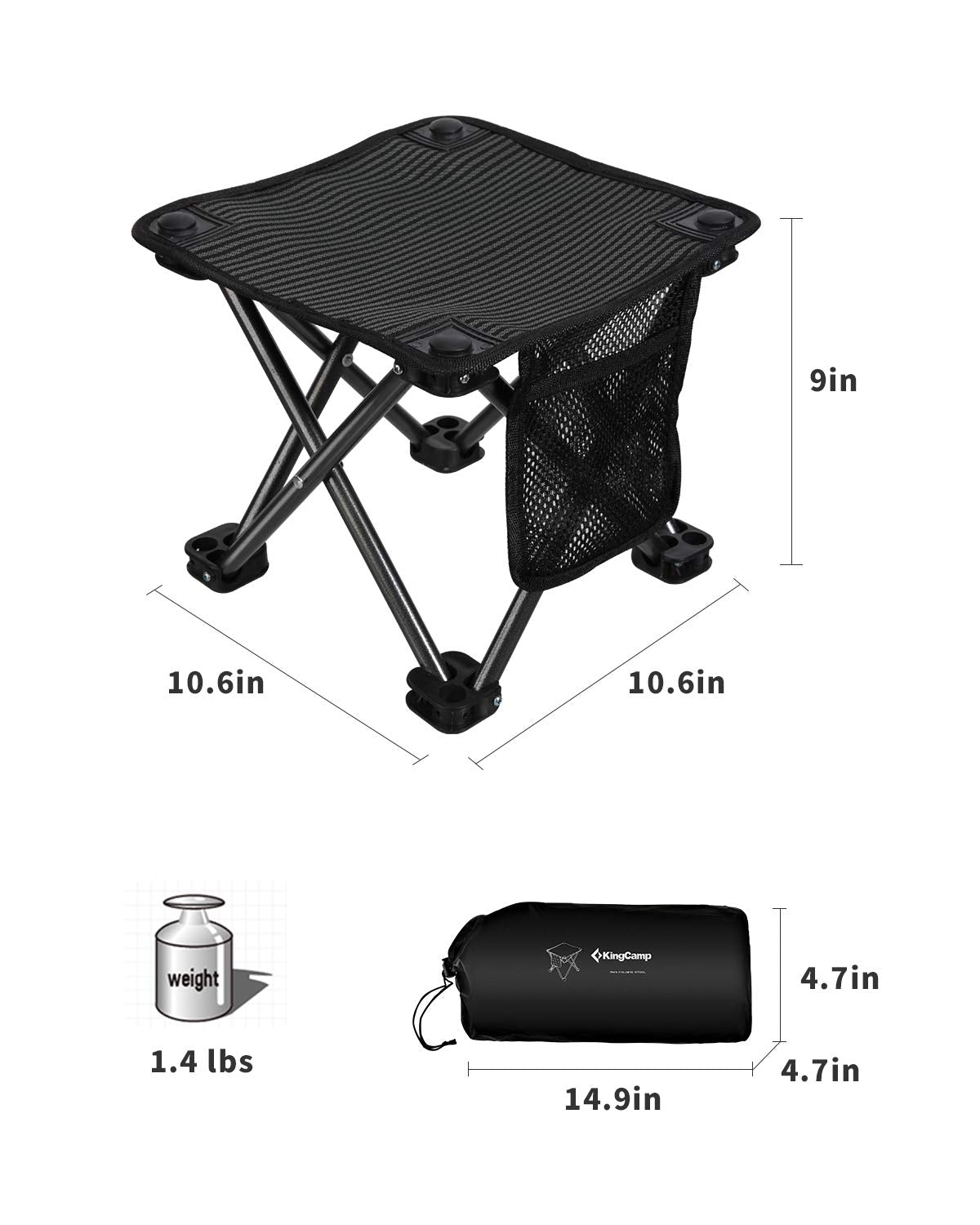 KingCamp Camping Stool Set