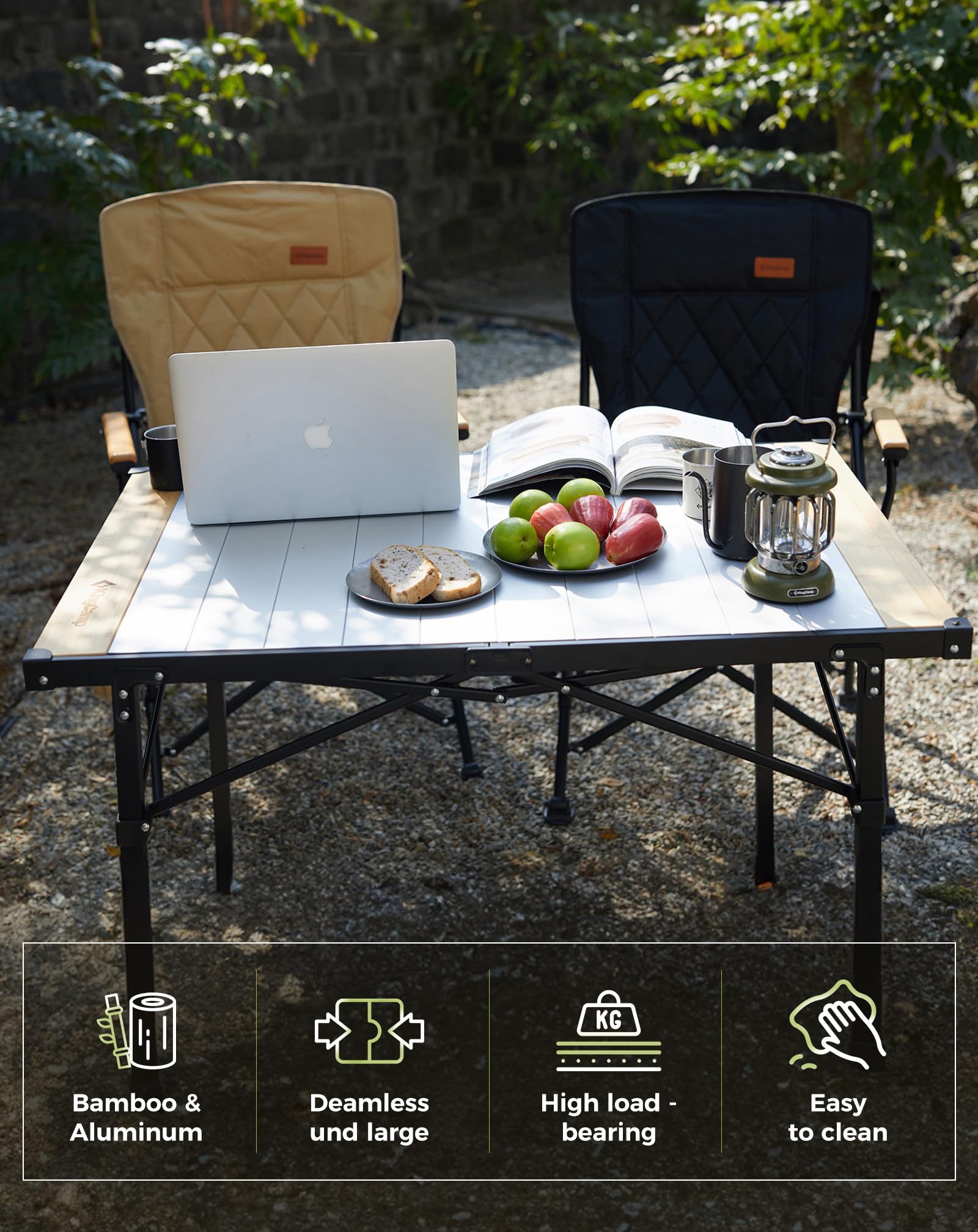 KingCamp GRANITE PRO M Folding Aluminum Table