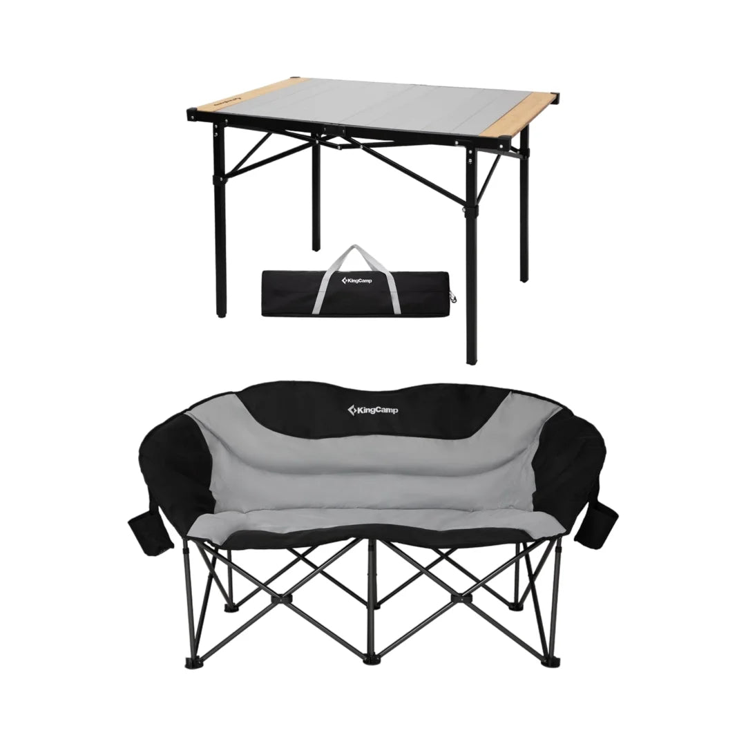 KingCamp Outdoor Furniture Bundle with Table and Loveseat