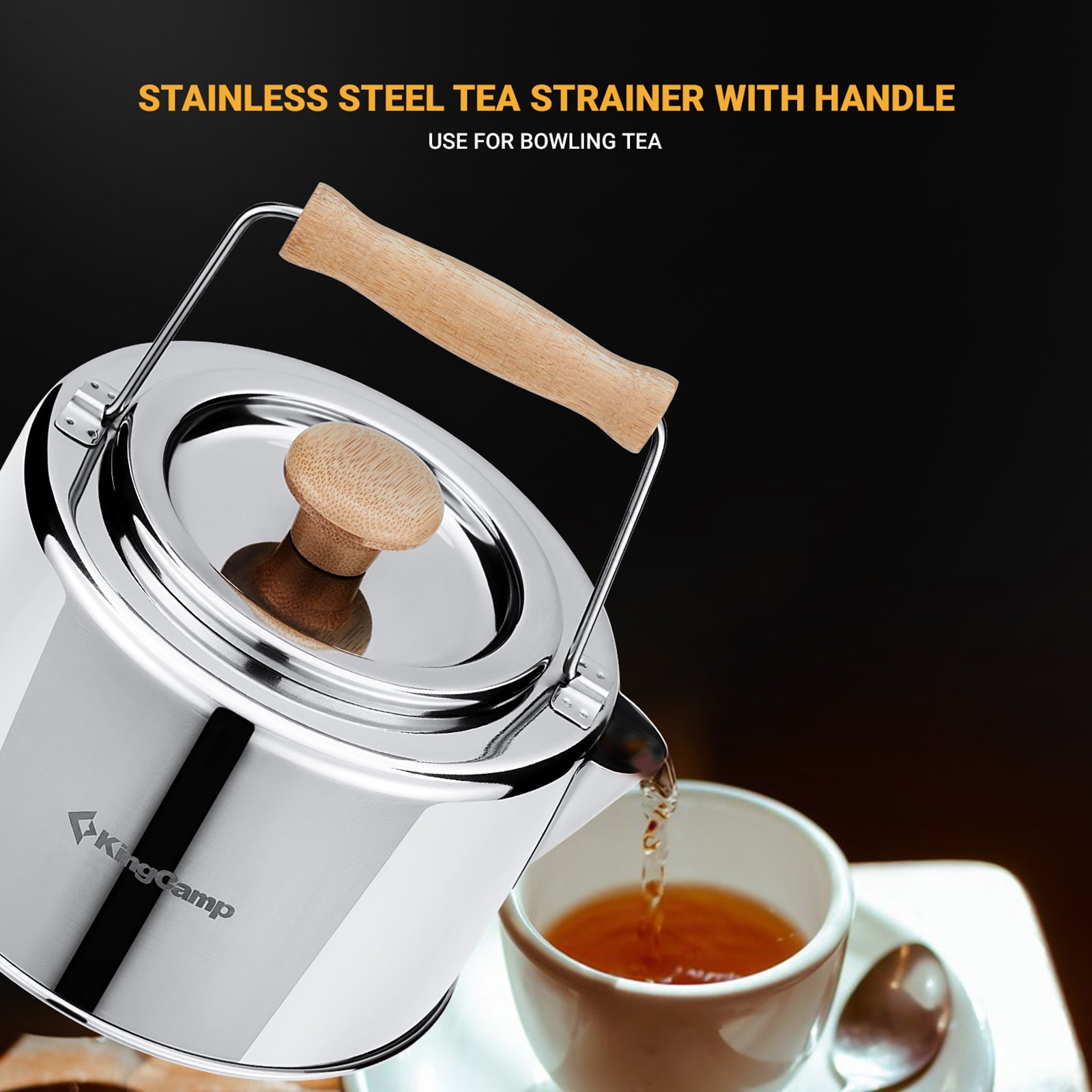 KingCamp 1.2L Stainless Steel Camping Kettle