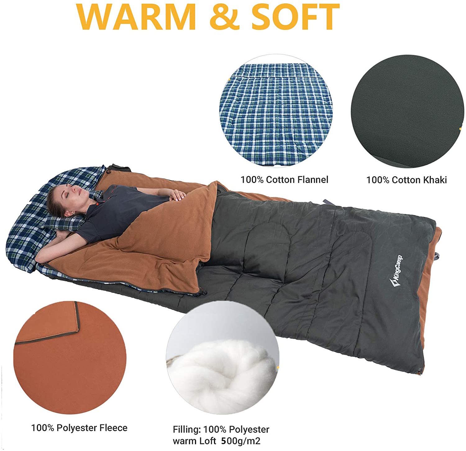 KingCamp 3 Season Sleeping Bag Fleece Liner