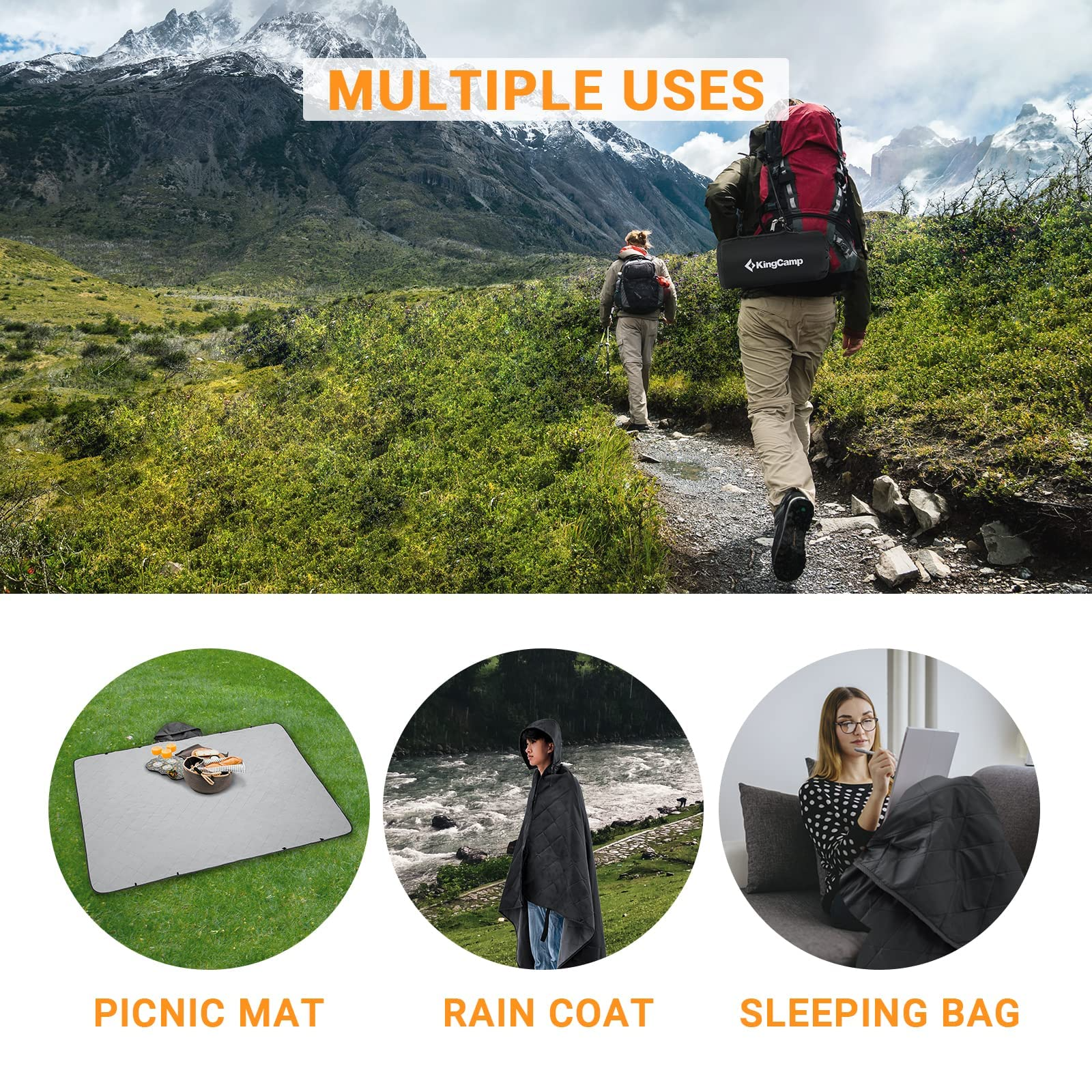 KingCamp 3 in 1 Blankets