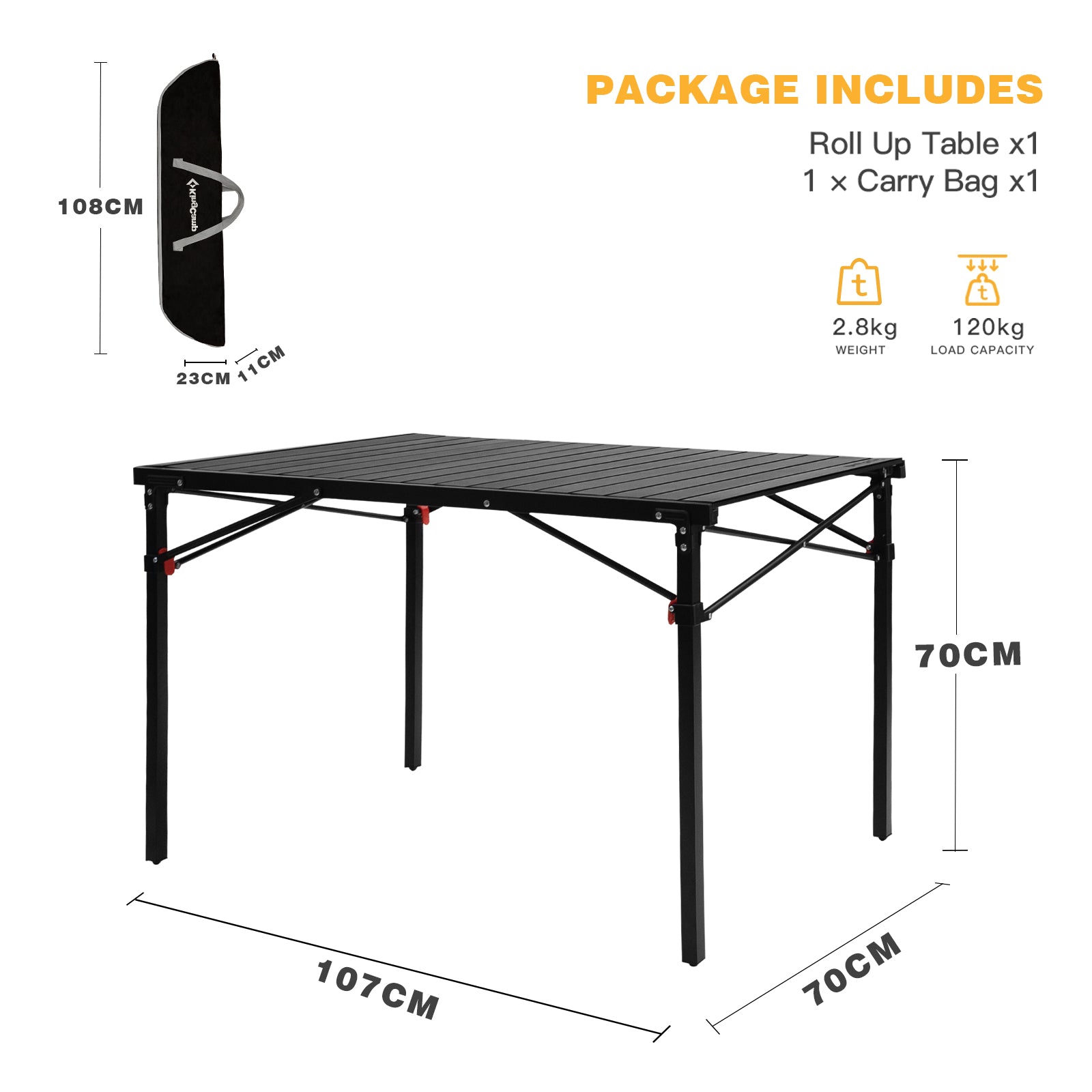 KingCamp 4-6 Person Aluminum Alloy Table