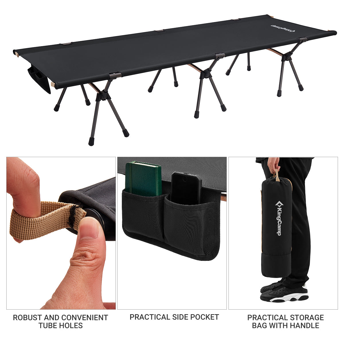 KingCamp Aluminum Alloy High & Low Use Outdoor Cot