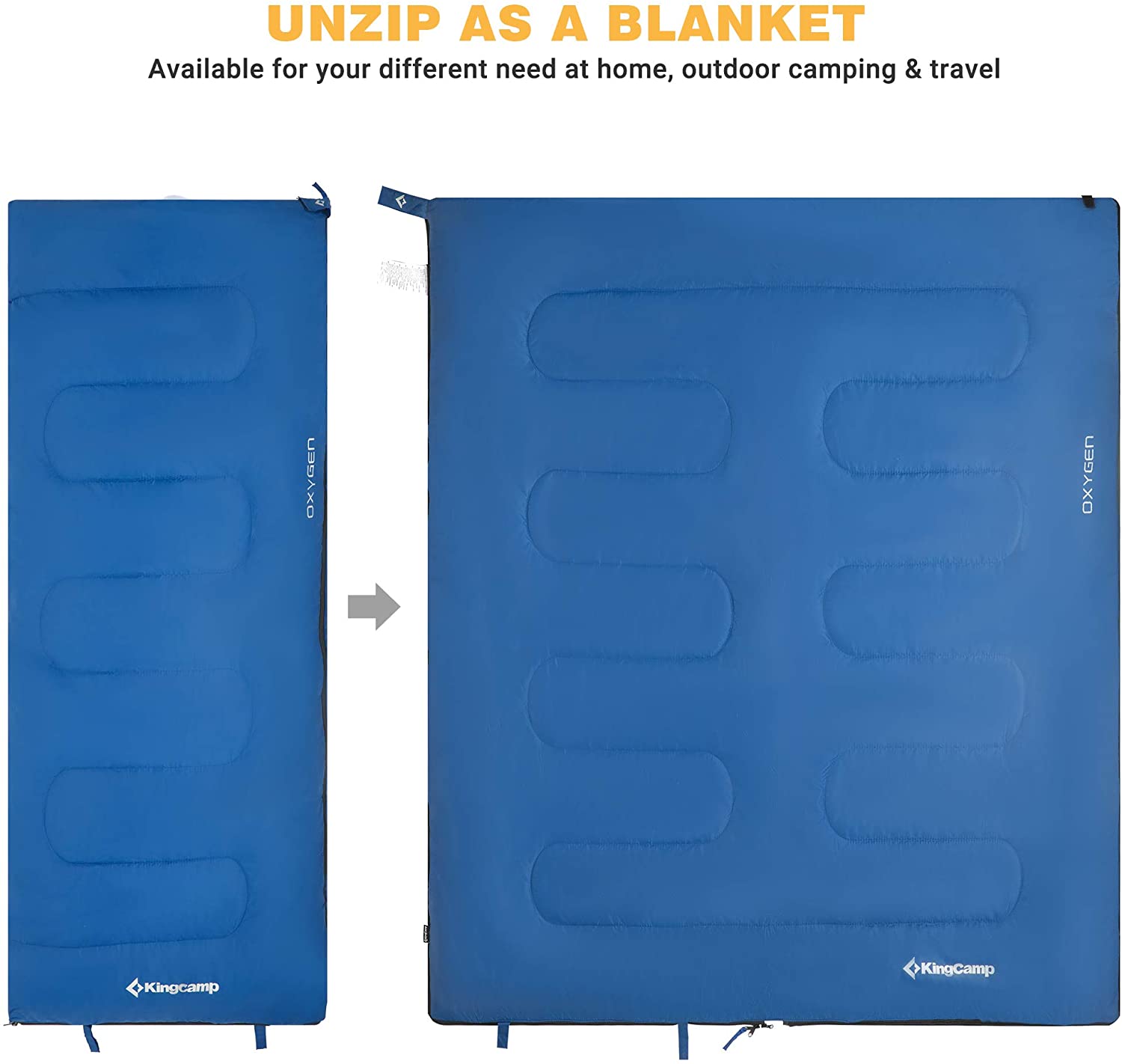 KingCamp Joinable Envelope Lightweight Adults Sleeping Bags