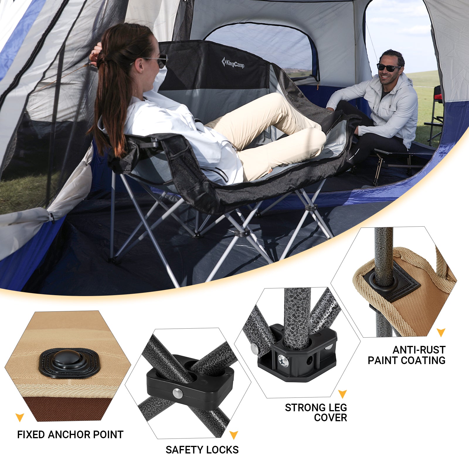 KingCamp CANNA C20 Loveseat Double Seat Chair