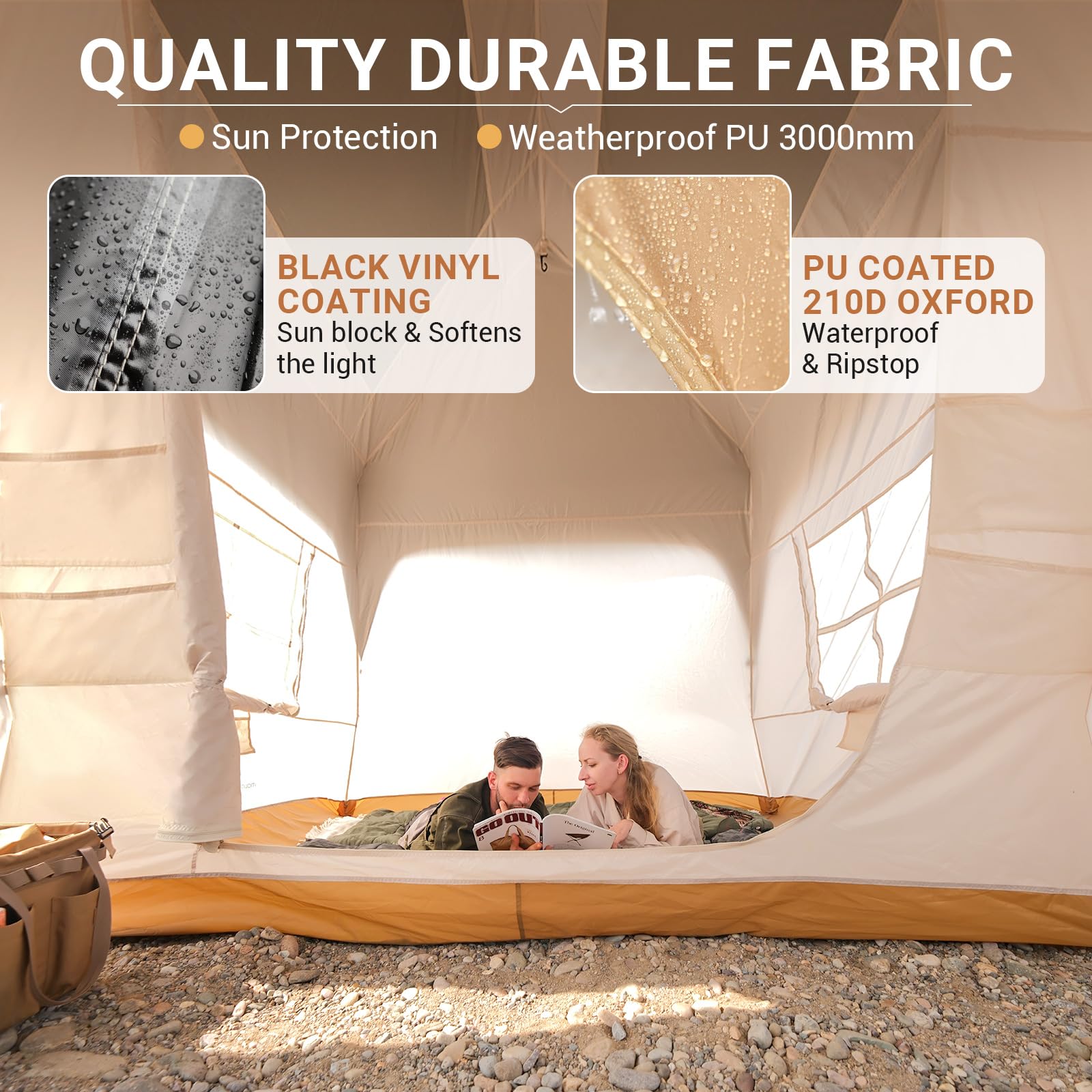 spacious tent