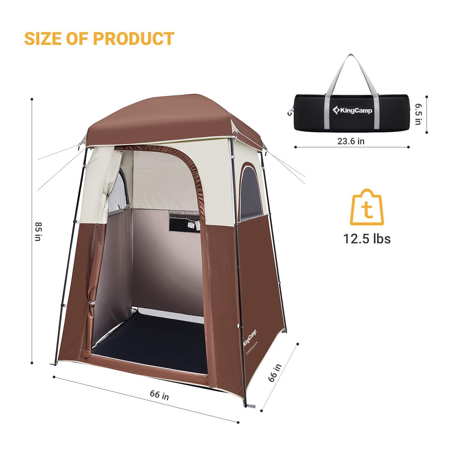 KingCamp Outdoor Privacy Shower Tent